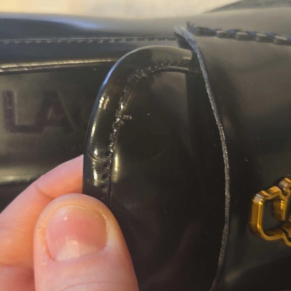 Karl Lagerfeld Shoes Women’s 8M Black Virna Pumps High Heel Gold Embelli… - Picture 14 of 16